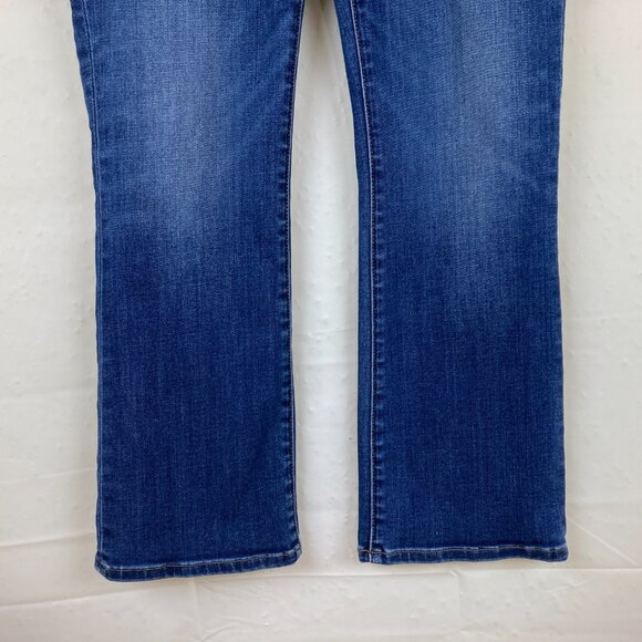Madewell Womens Sz 26 Short Cali Demi Boot Blue Stretch Jeans - Picture 4 of 10